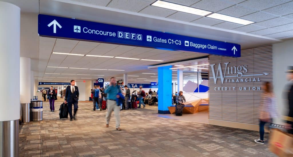 Wings MSP concourse | Pope Design Group