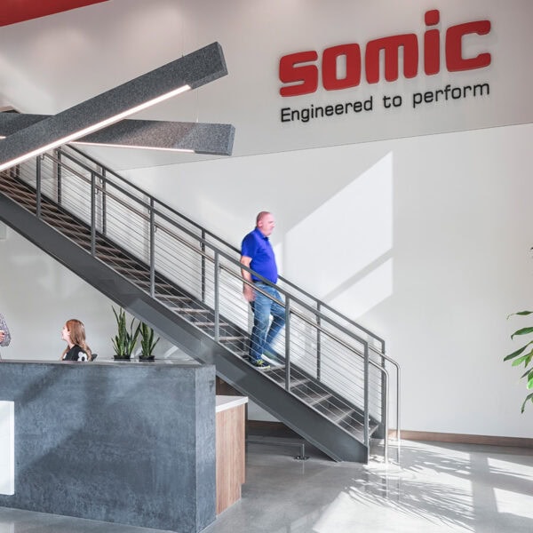 SOMIC Packaging interior lobby