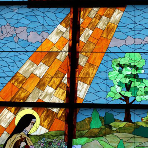 St. Therese of Corcoran stained glass installation