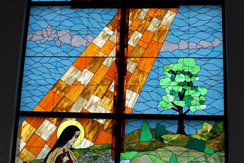 St. Therese of Corcoran stained glass installation