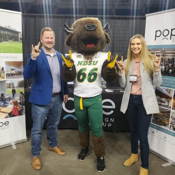 NDSU Career Fairs Go Bison Horns Up