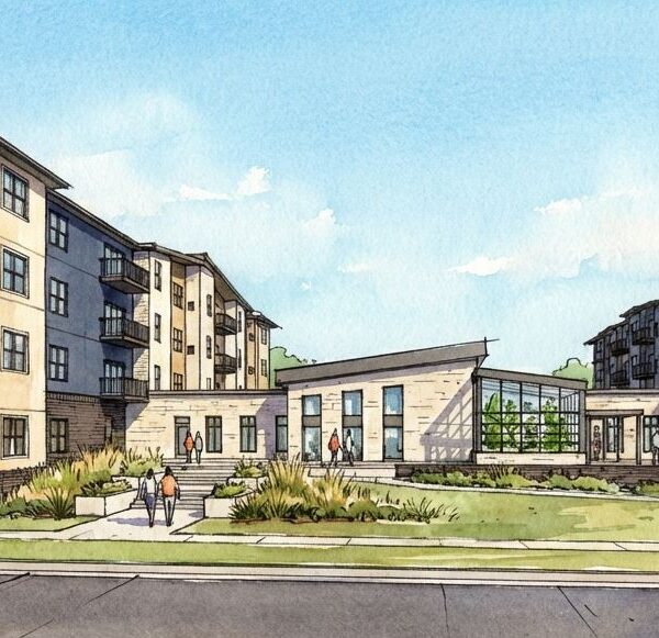 Saint Therese of Corcoran exterior watercolor