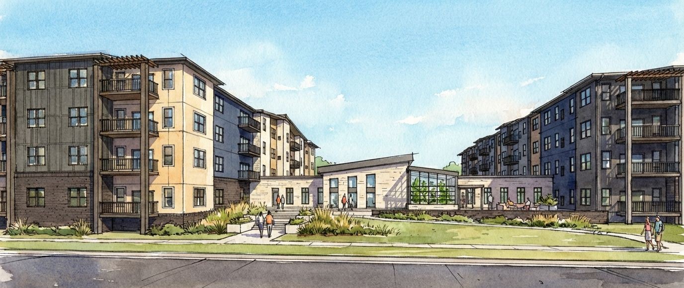 Saint Therese of Corcoran exterior watercolor